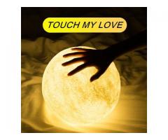 Sign In 3D Magical Two Tone Moon Lamp USB Charging Luna LED Night Light Touch Sensor Gift