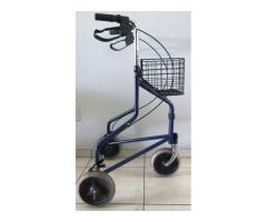 Three Wheel Walker / Rollator / Walking Aid with Basket and Brakes