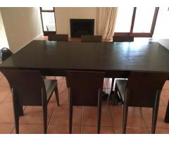 6 SEATER TABLE AND CHAIRS