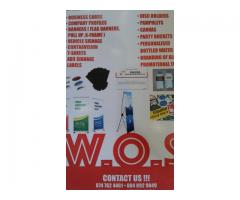 Mugs, Branding, T-shirts, Advertising, promotional items, Signage, Decals