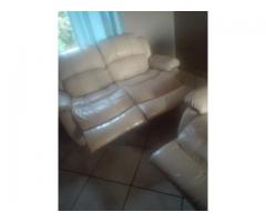 Genuine leather upper lounge suite