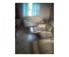 Genuine leather upper lounge suite