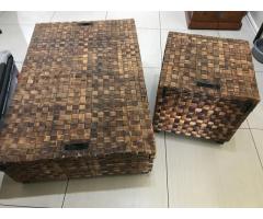 Wicker Coffee table & Wicker Side Table