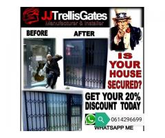 JJ trellis aluminium gates and buglars