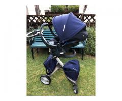 Stokke Xplory Pram with 3 seats, cup holder and two bags
