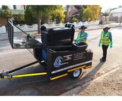 Rechargeable Wheelie Bin Cleaning Trailer