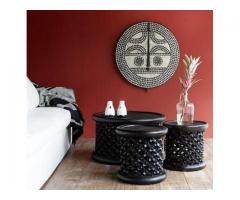 Class hand carved Bamileke stool/coffee table from Cameroon .