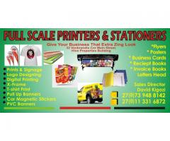 full scale printers and stationers