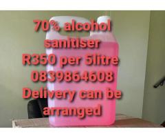 70% alcohol hand sanitizer