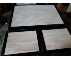 #Industrial arts coffee table and two footrests/ bedside tables. R3500 or nearest cash offer