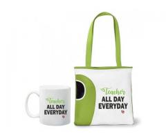 Teacher all day everyday, tote bag and mug combo