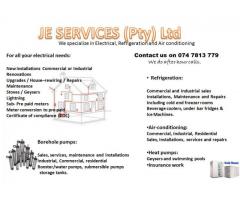 Electrical refrigeration transitioning and boreholes
