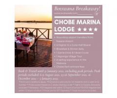 Stay at the 4 Star Chobe Marina Lodge for 4 Nights