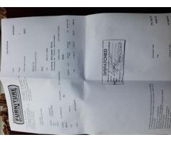 Grey material sleeper couch