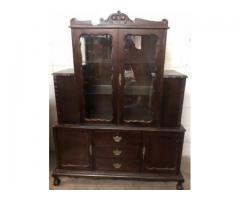 Imbuia wood display cabinet