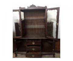 Imbuia wood display cabinet