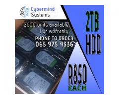 2TB HDDs - GREAT PRICE of only R850 each!