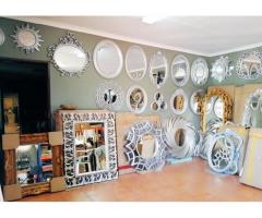 Mirror and oil paintings