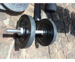 Dumbbells, Extra Weights and Bench