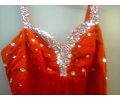 Red plus sized evening dress