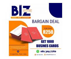 1000 Business Cards @ R250