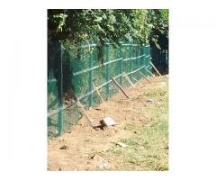 Clear Vu fence and Precast wall