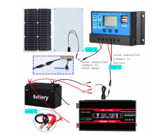 110V/220V Solar Panel System 18V18W Solar Panel+30A Charge Controller+4000W Inverter