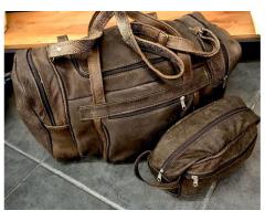 Leather Travel bag Weekender Combo set