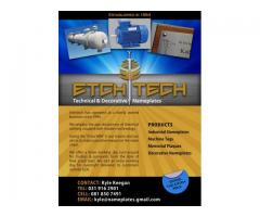Pressure Vessel Data Plates and Tags Stainless Steel - Nationwide delivery.