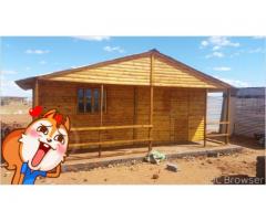 wooden huts