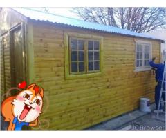wooden huts
